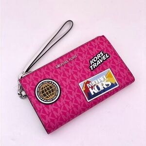 Michael Kors Jet Set Travel DoubleZip Wallet Wristlet